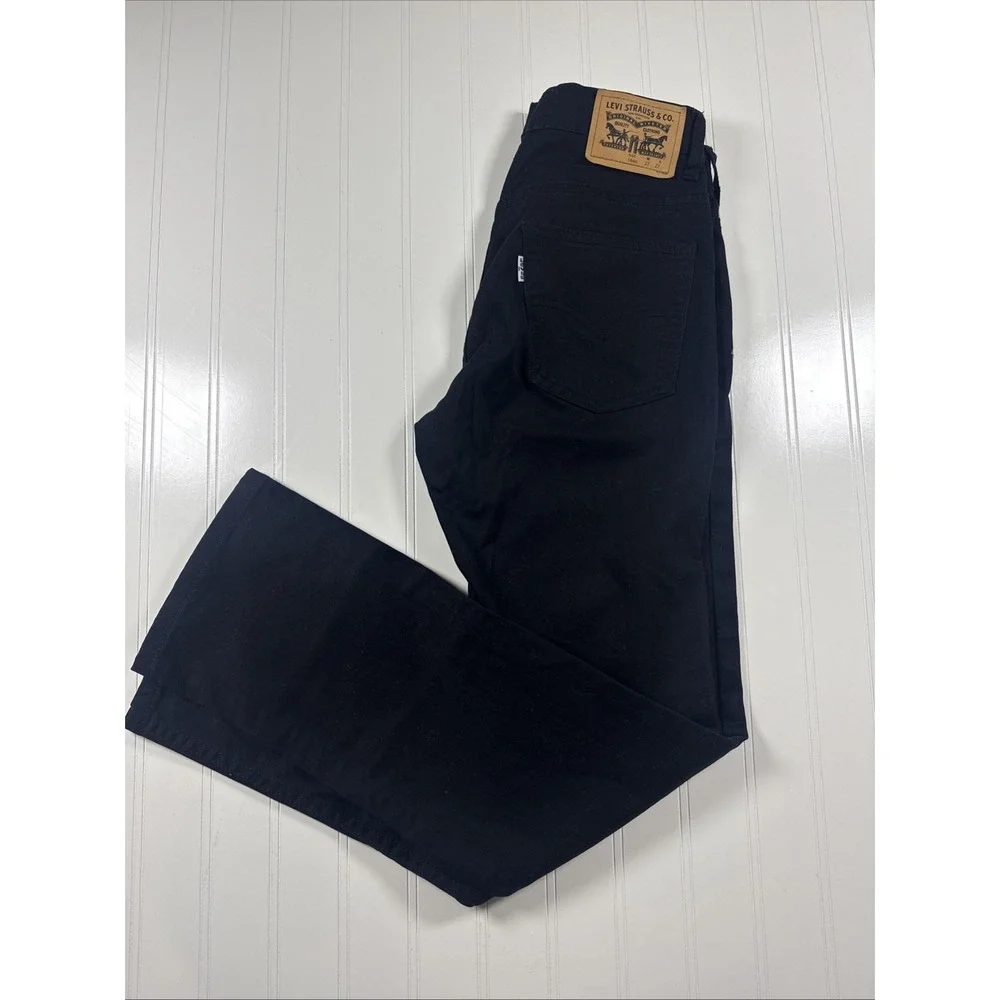 LEVI'S Boy's 511 SLIM-FIT Black 5-POCKET JEANS - 14 27x27 EUC
